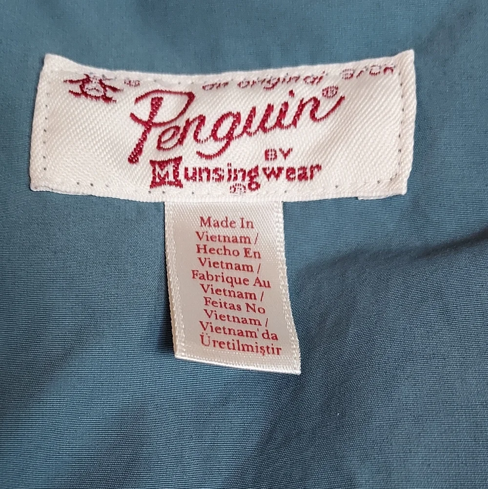 Original Penguin Munsingwear Windbreaker Lightweight Jacket Blue Zip Small
